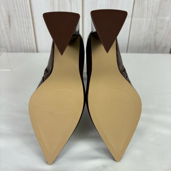 Steve Madden Ticker Boots Retro Funky Flare Chunky Heel Ankle Boot Brown Size 6 - Picture 12 of 16